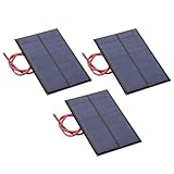 Risegun Mini-Solarzellen-Panel, 3pcs Solar Panel Kleine Leistungsmodulplatte, 5V 200MA 30 cm Zellen Sonnenkollektor für Solarenergie