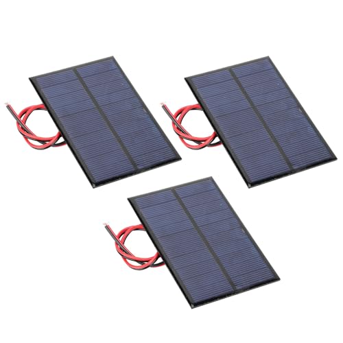 Risegun Mini-Solarzellen-Panel, 3pcs Solar Panel Kleine Leistungsmodulplatte, 5V 200MA 30 cm Zellen Sonnenkollektor für Solarenergie