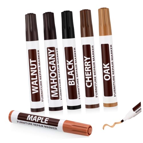 PartyKindom 6 Piezas Marcadores De Retoque De Muebles Bolígrafos Para Pintar Muebles Lápiz De Retoque De Pintura Bolígrafos Para Muebles Reparación De Muebles Marcador Para Muebles