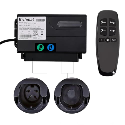 Richmat Adjustable Bed Control Box HJC18 with Bed Remote Replacement Parts