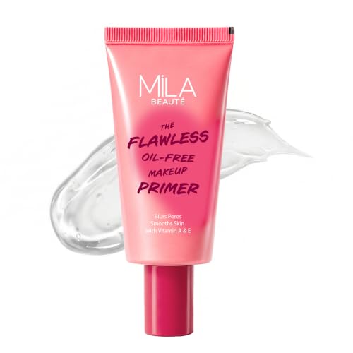 Image of Mila Beaute Flawless Makeup Primer for Face | Oil Free Formula Enriched With Vitamin A & E | Satin Smooth Matte Finish Instantly Blurs Pores | Suitable for All Skin Types - 30ml