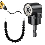 105° Winkelschrauber und 295mm Flexible Schaft Bits Bohrer Verlängerung Aufsatz Set, Multifunktions Winkel Bithalter mit 1/4-Zoll Magnetischen Bit Halter,für das Bohren des Schmalen Raumes