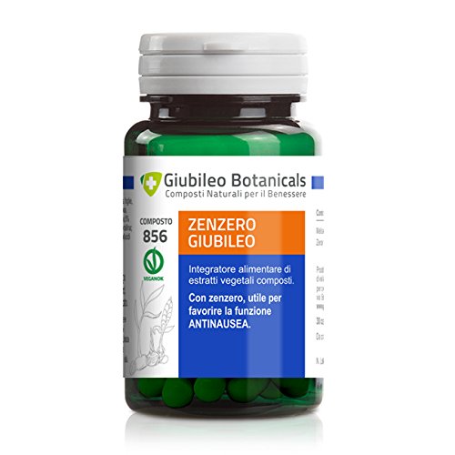 Integratore 100% naturale con ZENZERO (funzione antinausea) e con MELISSA (rilassante per viaggi o digestione) 50 Capsule.