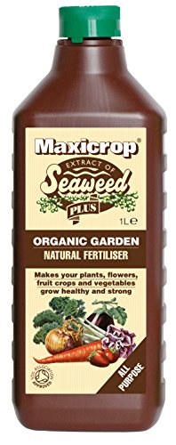 Maxicrop XNATF61L All Purpose Organic Garden Natural Fertiliser, 1L - All Purpose Organic Fertiliser - with Seaweed Extract - for Strong Growth and Healthy Root Development - Indoor and Garden Use