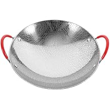 Ipetboom Stainless Steel Double Handle Pan Korean Ramen Pot for Home Cooking Snowflake Pattern Dry Pot for Seafood Energy Saving Rapid Heating Wok
