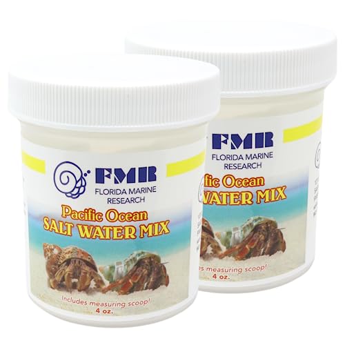Needzo Salt Water Mix for Hermit Crabs, Natural Terrarium Supplies, 4 Ounces (Pack of 2)