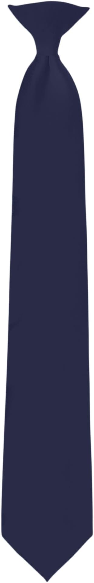 Jacob Alexander Uniform Solid Clip-On Tie with Buttonholes