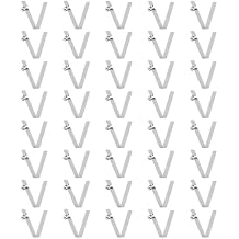 HARFINGTON Single Button Kayak Paddle Snap Spring Clip Spring Steel V-Shaped Hollow Lift Telescopic Locking Tube Pole Clips for Tent Camping