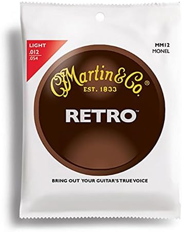 Martin and CO. Light Retro Guitar Strings MM12 (.012/.054) + 6 Free Plectrums