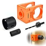 ANGELSWORD Door Lock Installation Kit, High Carbon Steel Hole Saw Set for Drilling Wooden Doors, Installing Deadbolt and Knob