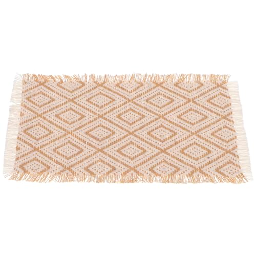 Beaupretty Tapis Miniature Tissé Main 1:12 pour Maison De Poupée Salon Chambre Décoratif Portable 6.30X4.72X0.04In