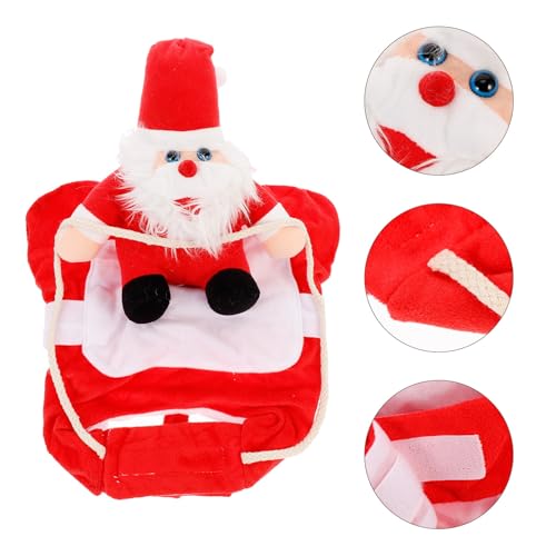 Disfraz Santa para Perro Talla M Rojo miniatura 4