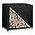 Easy-Going 4 Feet Outdoor Log Rack Cover Durable Waterproof Weatherproof Firewood Cover with Openable Front Flap, Cover ONLY (48"x24"x41", Black)