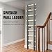 DOLEMODUO Wood Swedish Ladder, Wall Stall Bar for Kids and Adults, Suspension Trainer for Home, Gym, School and Clinics