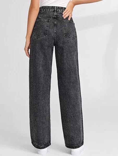 Image of Women High Waist Wide Leg Denim Baggy Jeans Casual High Waist || Wide Leg || Modern Look || Baggy fit Fashion Beauty Lovely Unique Denim Jeans for Women