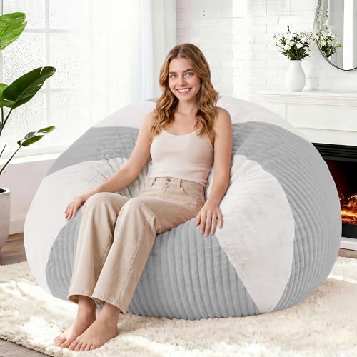 HABUTWAY 5FT Bean Bag Chair, Teardrop Beanbag with Memory Foam Filled