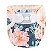 Newborn Baby Cloth Diaper Cover Nappy Hook and Loop (Vintage Bloom)
