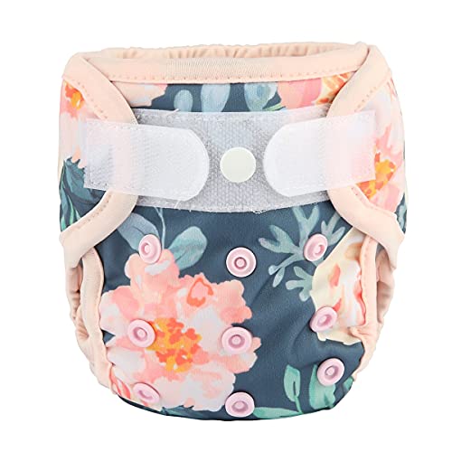 Image of Newborn Baby Cloth Diaper Cover Nappy Hook and Loop (Vintage Bloom)