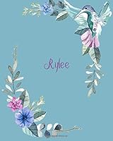 Rylee: 110 Pages 8x10 Inches Classic Blossom Blue Design with Lettering Name for Journal, Composition, Notebook and Self List, Rylee 1726153576 Book Cover