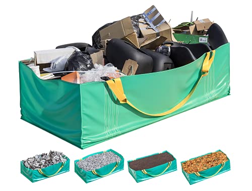 TidyFriend Dumpster Bag for Waste Management Hold up to 3 500 lbs Heavy Duty Reusable & Foldable Yard Waste Container for Home Renovation & Yard Cleanup Debris Landscaping Roofing Shingles