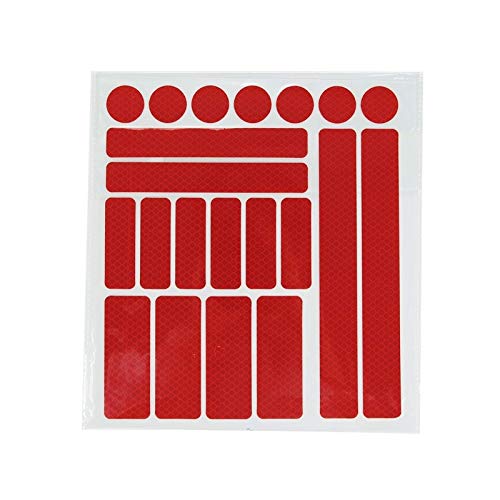 SOLDOUT™ 21 PCS Reflective Tape Adhesive Safety Warning Decals Fluorescent Stickers For Bicycle, Bike, Cycle, Baby Stroller Pram, Helmet, Electric Scooter, Bike Wheel Frame Strip Sticker