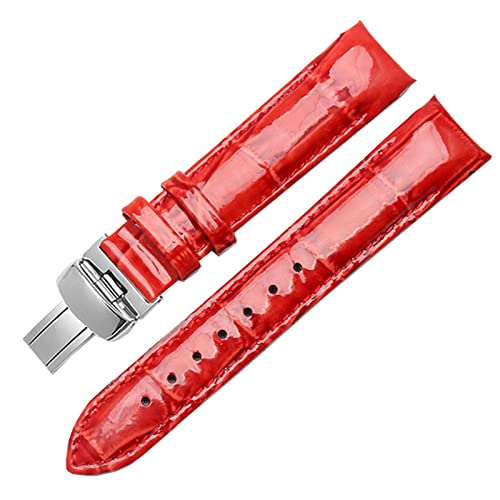 Bracelet montre cuir véritable 18mm SERDAS embout incurvé anti-espace