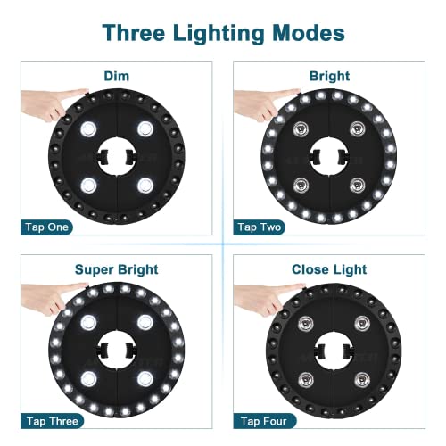 Simple Deluxe Patio Umbrella Light, 28 Led Lights At 200 Lumens 3 Brightness Modes Cordless, Umbrella Pole Light For Camping Tents, Yard, Outdoor Or Indoor Use #TOP5