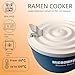 Layron Large Ramen Bowl, Ramen Noodle Bowls Microwavable 45 oz, Ramen Cooker, Microwave Pasta Cooker, Ramen Bowl Microwave Gift for College Boys Girls Male Female Dorm Room (blue)