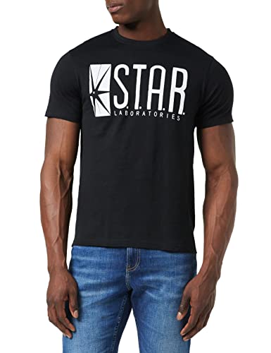 DC Comics Hombre Star Labs Camiseta Not Applicable, Negro (Black Blk), Medium (Talla del Fabricante: Medium)