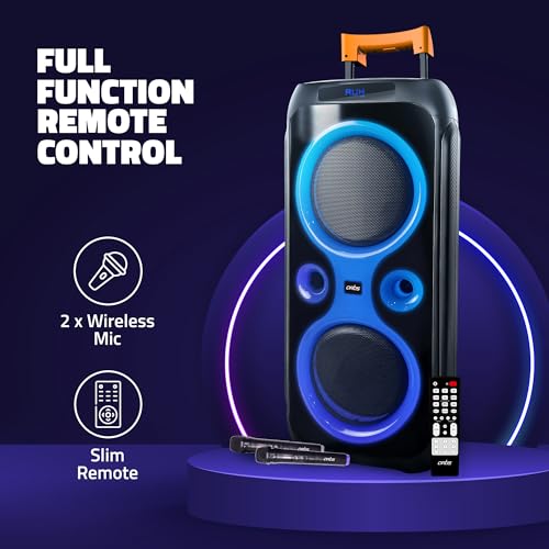 Image of Artis BT916 120W Wireless Bluetooth Party Speaker with EQ Mode /FM /USB /Aux in /Guitar in /TF Card & Wireless Mic.