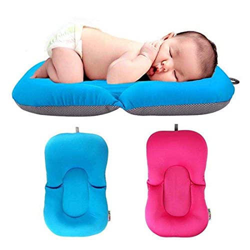 Almofada Flutuante para Banho Bebê de Banheira Bóia Suporte - Azul