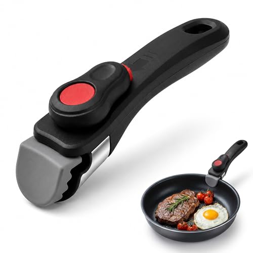 RaitWahl Poignée Ingenio Amovible Universelle, Poignée Casserole Sécurisée et Ergonomique, Compatible Poignee Tefal Ingenio Amovible, Poignet Casserole...