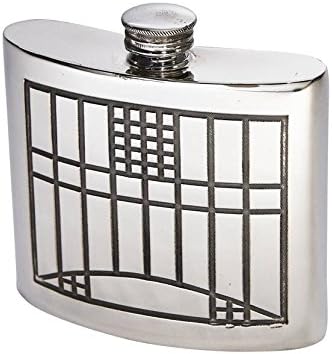 Tiger Leaf Wentworth Pewter Kidney Flaskhip Flask Spirit