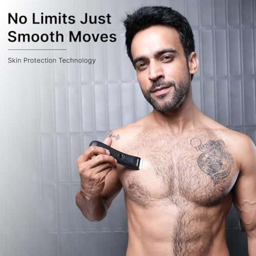 Image of MENHOOD Trimmer Mini Waterproof Private Part Pubic Hair Body Ball Groin Trimmer for Men Compact LED Spotlight Ceramic Blade IPX6 USB Rechargeable 90 Min Runtime