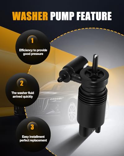 Image of ROADFAR Windshield Washer Pump Compatible with 2007-2009 For Chrysler For Aspen Replace 05179153AC