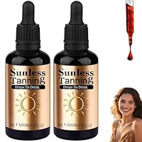 Bräunungstropfen zum Trinken, 60ml Sunless Tanning Drops, Bronzing Bräunungsöl Selbstbräuner Tropfen, Tanning Drops zur Natürlichen Steigerung des Melanins, Verbessern