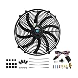 ventilador refrigeración coche Ventilador Delgado Universal De 16' Push-pull Fácil De Instalar Accesorios De Coche De Alta Resistencia Conjunto De Ventilador De Refrigeración De Radiador De Motor