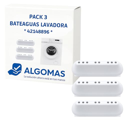 ALGOMAS® Pack de 3 Bateaguas para Lavadora | 42148896 | Compatible con Vestel, Teka, OK y Más | Tamaño 14x5x5 cm