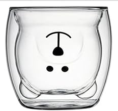 Copo de Vidro Infantil Parede Dupla De Ursinho Bear 250ml (Transparente)