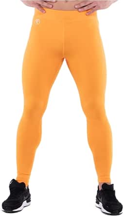 Green Compression Pants Men Kapow Meggings Shiny Performance Leggings - Men's Compression Pants With Pockets Men's Compression Leggings