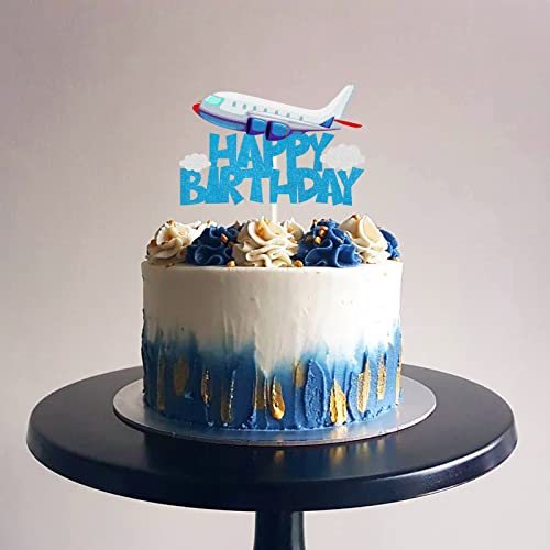 Airplane Birthday Cake Topper, Airplane Travel Themed Birthday Party Decorations, Kids Plane Theme Party Baby Shower
