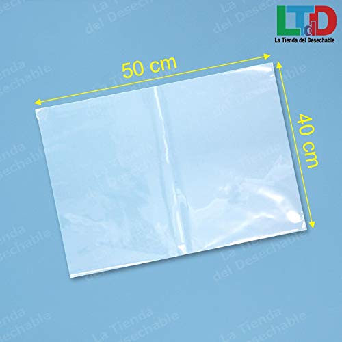 La Tienda Del Desechable Bolsas de Polipropileno Transparentes sin Solapa Adhesiva (40 x 50 cm)