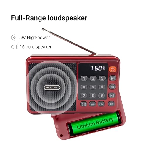 Fire Turtle Pocket Blast FM Radio with Bluetooth Speaker with Powerful Sound,FM Recording, Antenna, 6w-12 Hours (USB Charging) and Number Pad (AUX,... - Image 3