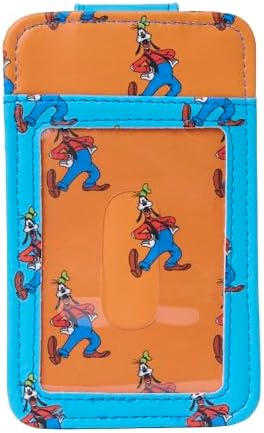 Disney Goofy Card Holder Women Blue Orange Slim Wallet - 2