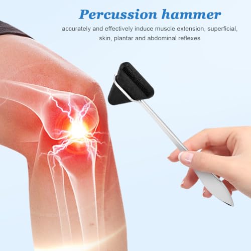 EMVANV Tuning Forks for Healing Set (128Hz, 256Hz, 512Hz), Tuning Fork with Reflex Hammer for Chakra/Healing/Medical/Sound DNA Repair, Gift for Buddhists