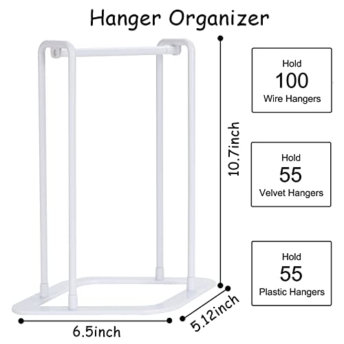 HAKDAY Hanger Stacker Holder Stand, White Plastic Hangers Rack Storage for Closet and Laundry Room Organization by HAKDAY - Image 2