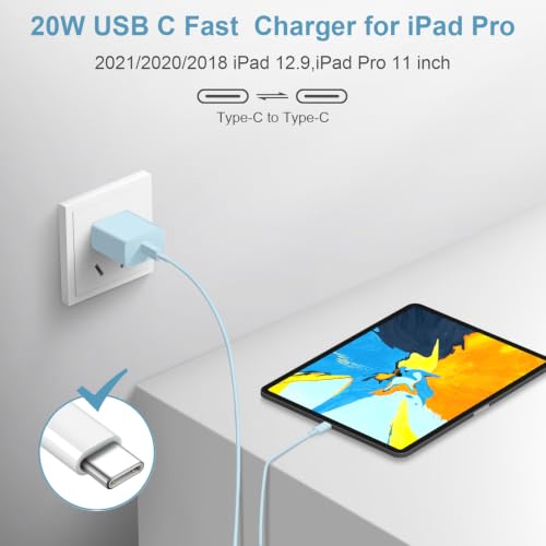 Image of 12FT iPhone 17 16 15 Charger Fast Charging USB C Charger Block Type C Chagrer Fast Charging 2-Pack for iPhone 17 /17 Plus /17 Pro /17 Pro Max /iPhone 16 /16 Plus /16 Pro /16 Pro Max /15 Pro Max /Samsung(Blue