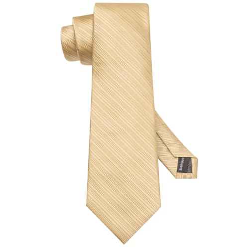 Image of Hi-Tie Men Silk Ties Set with Flower Lapel Pin Necktie Pocket Square Cufflinks for Tuxedo Wedding Business