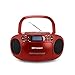Emerson Portable CD Player Boombox with Cassette Player Combo, Tape Recorder, AM/FM Radio, AUX, Headphone Jack, Dual Speakers, AC/DC & Battery Operated - Stereo System for Home, Indoor & Outdoor Use