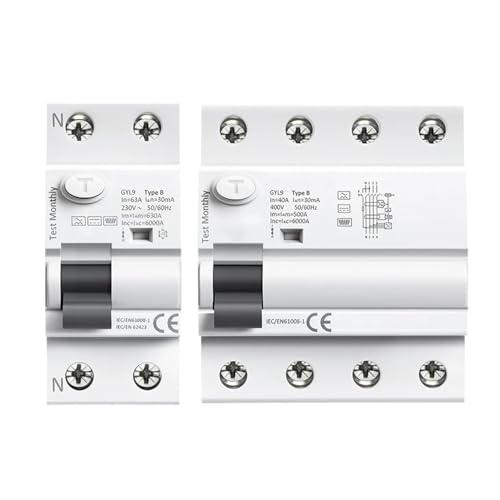 RCD Type B 4P 40A 100mA disjoncteur différentiel rail Din pour courant continu - 3